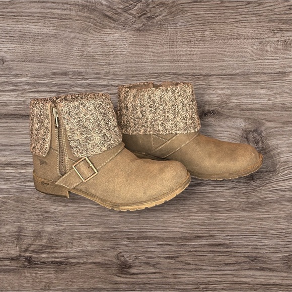 Rocket Dog Gray Ankle Boots with Knit Cuff - Picture 2 of 6